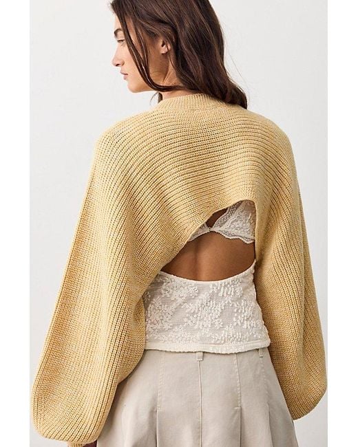 Free People Blue Emery Knitted Bolero