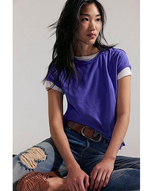 Free People Blue Nova Tee
