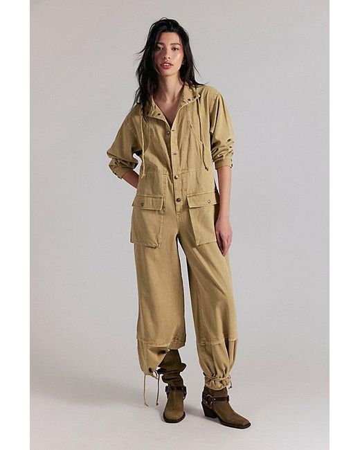 Free People Natural We The Free High-Line One-Piece Jumpsuit
