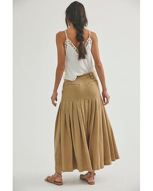 Free People Natural 53Rd Street Chino Maxi Skirt