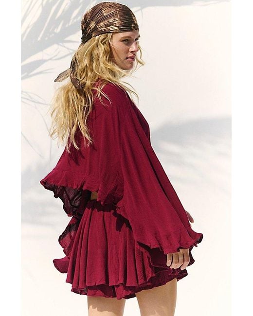 free-est Red Delilah Skort Set By