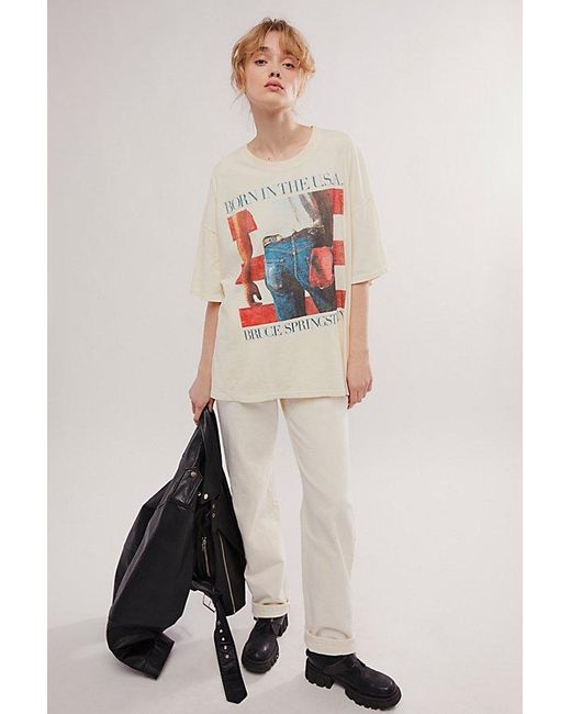 Daydreamer White Bruce Springsteen Born In The Usa Tee At Free People In Stone Vintage