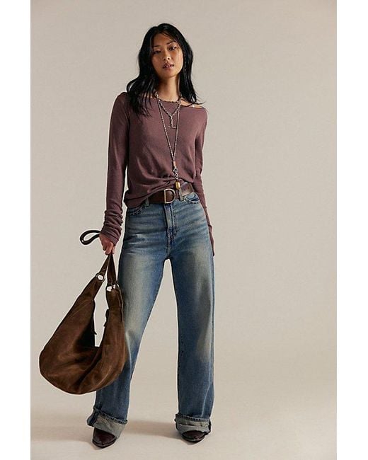 Free People Brown Most Loved Long Sleeve