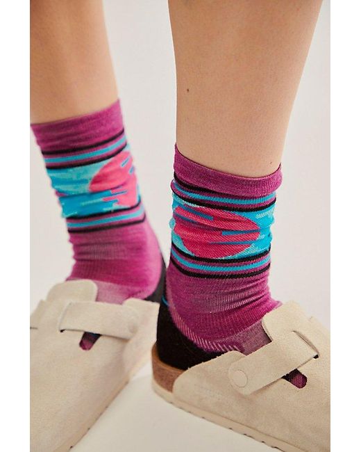 Smartwool Pink Trail Run Sunset Socks