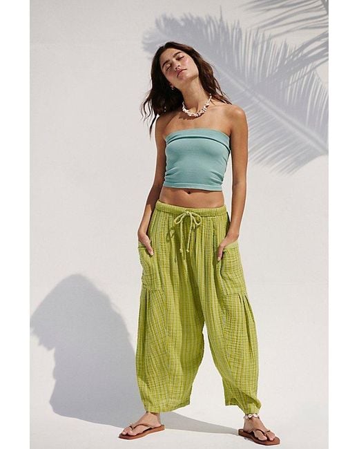 free-est Green Quinn Striped Pants By