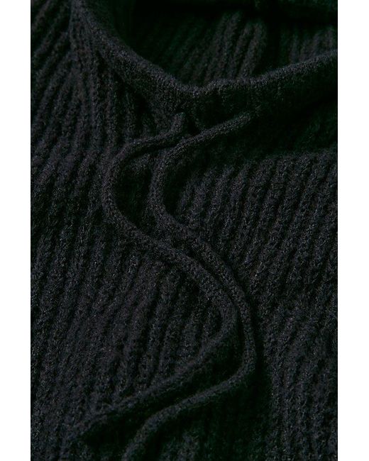 Free People Over My Head Ribbed Balaclava At In Black