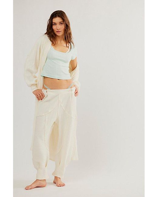 Free People White Good Feels Joggers