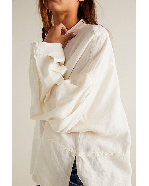 Free People Natural We The Free Jude Linen Shirt