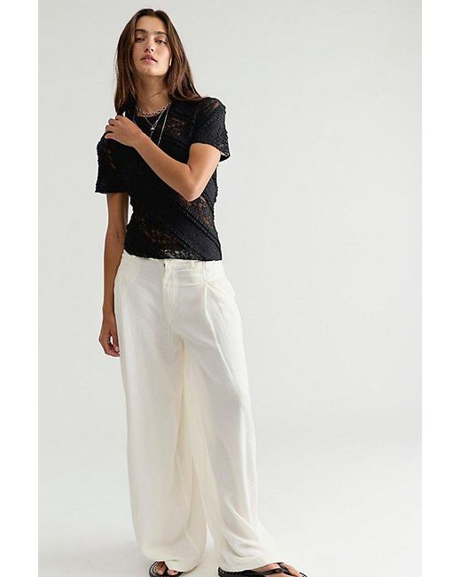 Free People Black Solita Lace Top