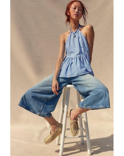 Clarks Blue Wallabee T-bar Mary Janes