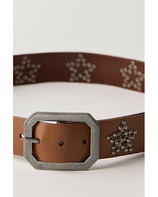 Free People Brown Starcrossed Studded Belt