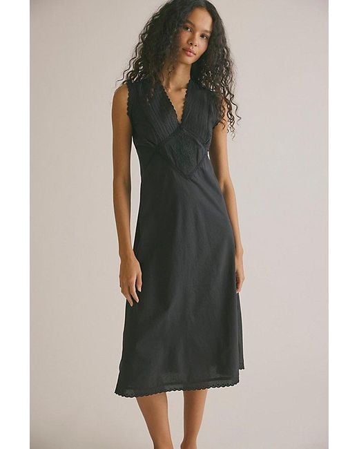 Free People Me And You Midi Slip Dress in Black | Lyst Free People Me And You Midi Slip Dress in Black | Lyst