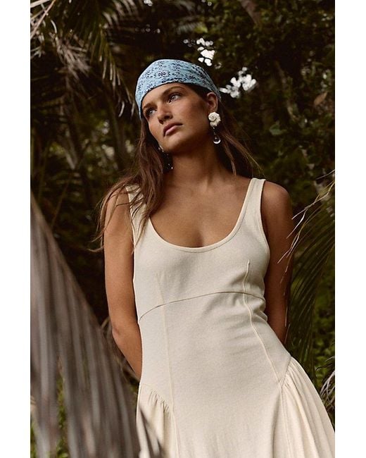 free-est Brown Elsa Cotton Midi Dress By