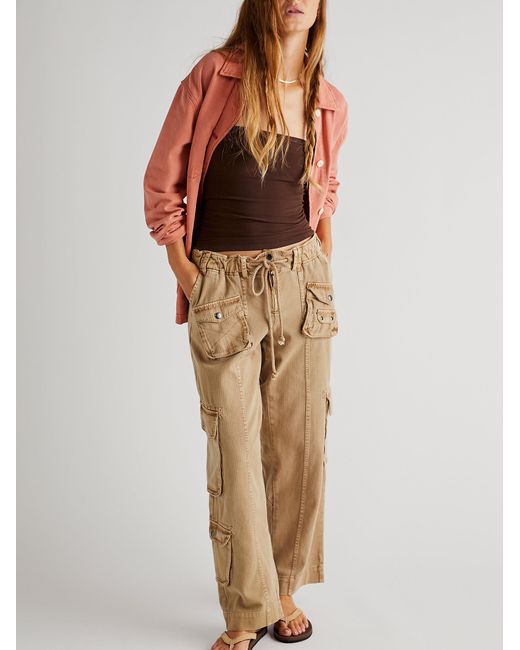 Free People Tahiti Cargo Pants in Brown Lyst Australia