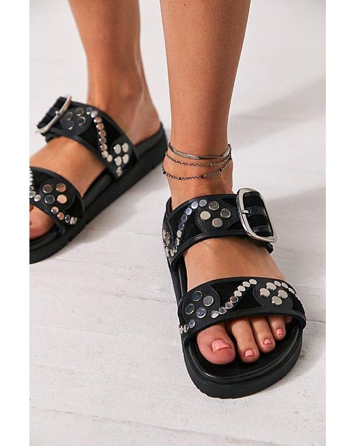 Free People Black Revelry Studded Sandals