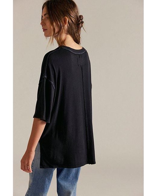 Free People Blue Love Rose Tee