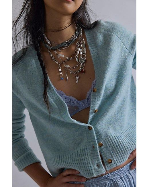 Free People Blue Risktaker Choker