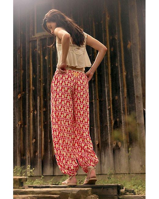 Free People Red On Repeat Pyjama Trousers