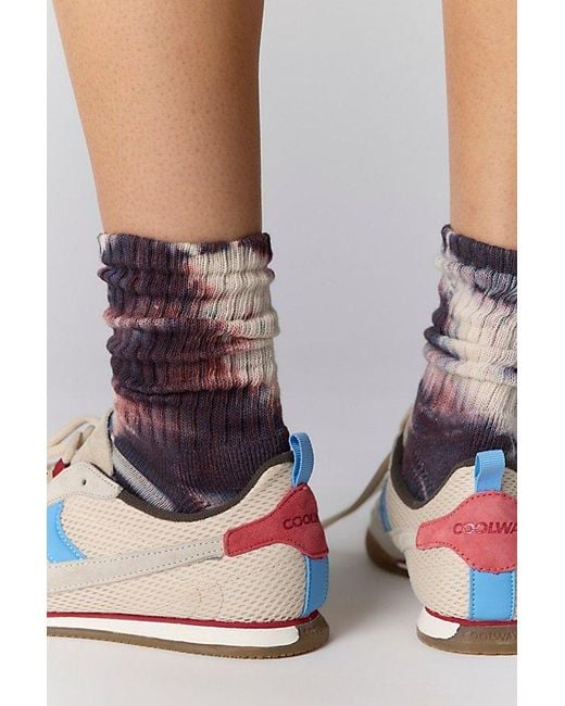 American Trench Pink Natural Tie-Dyed Socks By