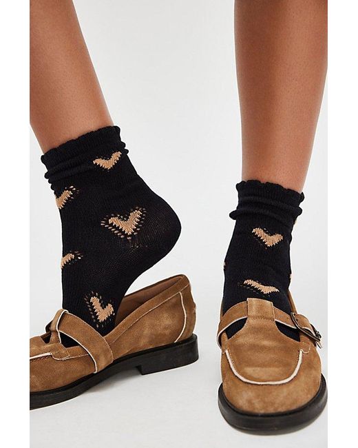Free People Blue Cupids Bow Socks