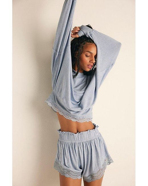 Intimately By Free People Blue Dream State Pullover By