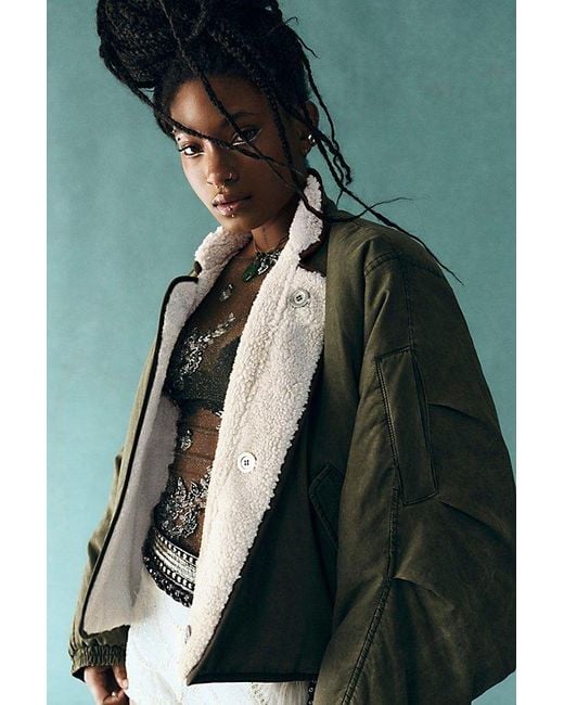 Free People Multicolor Hawthorne Reversible Cocoon Jacket