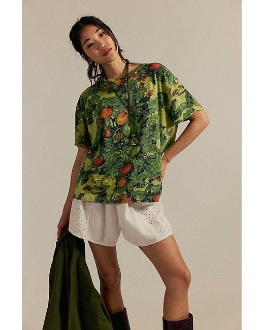 Free People Green Sunshade Tee