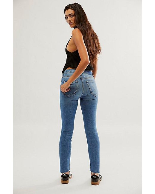 Mother Blue The Mid-Rise Dazzler Ankle Jeans