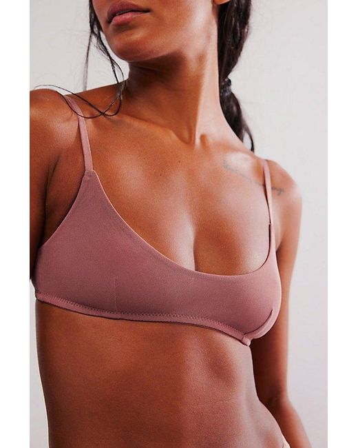Intimately By Free People Red Scooped Out Mesh Bra