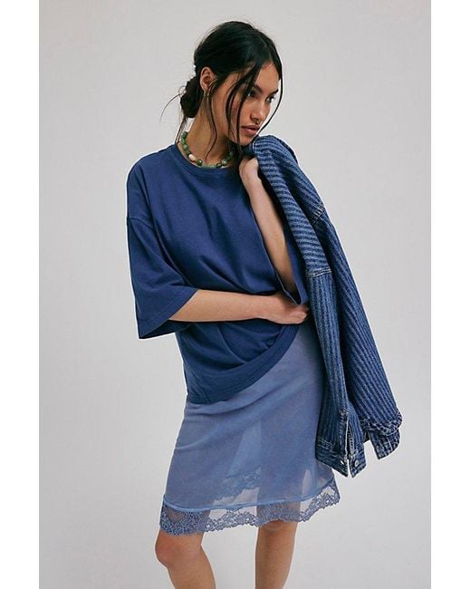 Free People Blue We The Free Perfect Oversized Tee