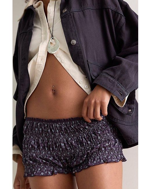 Intimately By Free People Blue All Yours Slip Shorts By