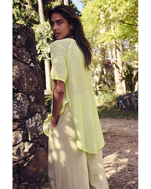 Free People Yellow Kiki Reversible Sweater Tunic