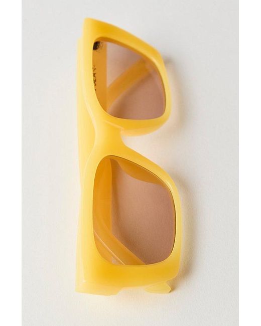 Free People Yellow Sonic Polarized Sunglasses