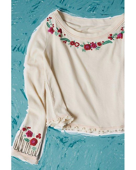 Free People Blue Carter Long Sleeve