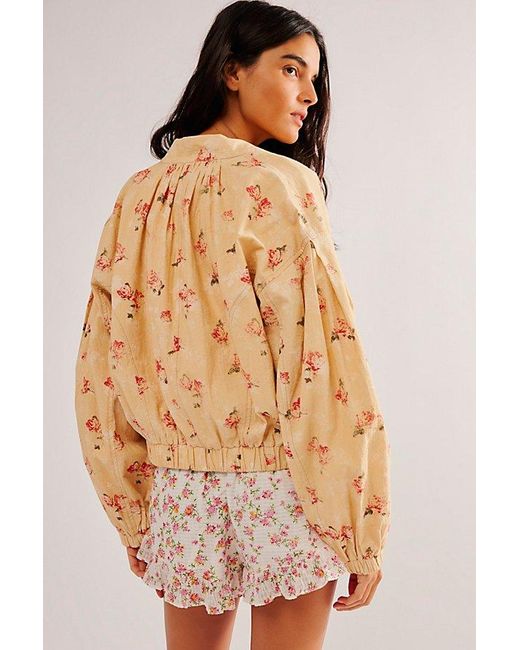 Free People Brown Rory Bomber Jacket
