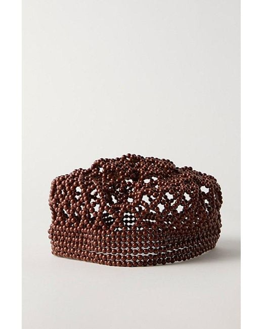 Free People Brown Noor Beaded Bucket