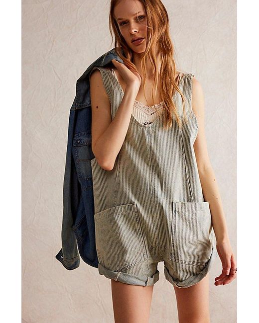 Free People Green We The Free High Roller Railroad Shortall