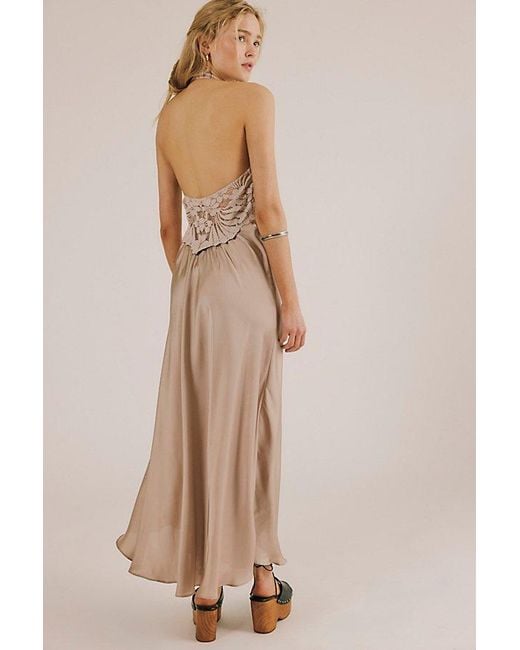 Intimately By Free People Natural Petal Party Midi Slip Dress By