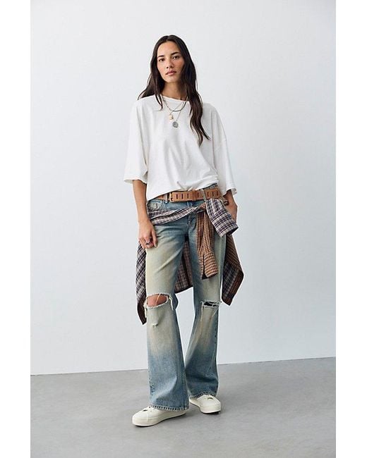 Free People White We The Free Perfect Oversized Tee