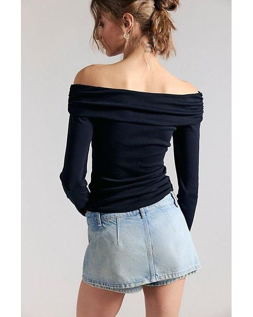 Free People Blue We The Free Gallivanting Peekaboo Skort
