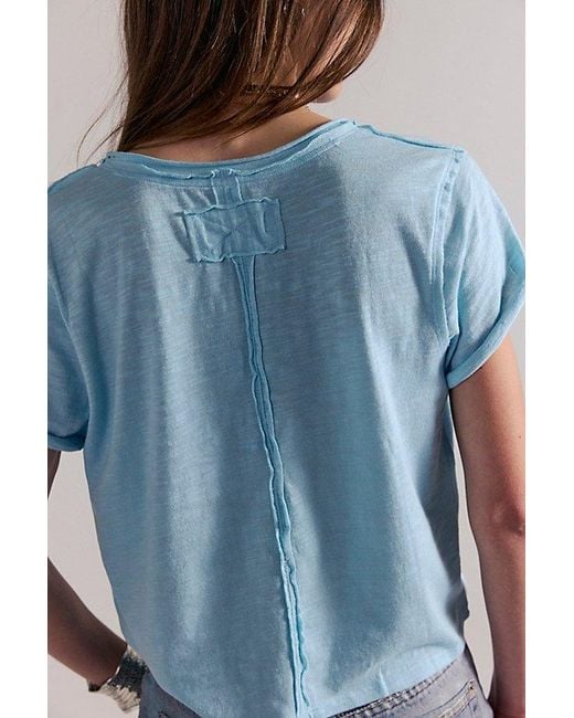 Free People Blue Take 2 Tee