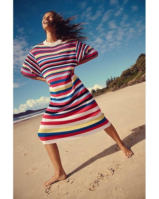 free-est Blue Shades Of Summer Sweater Dress By