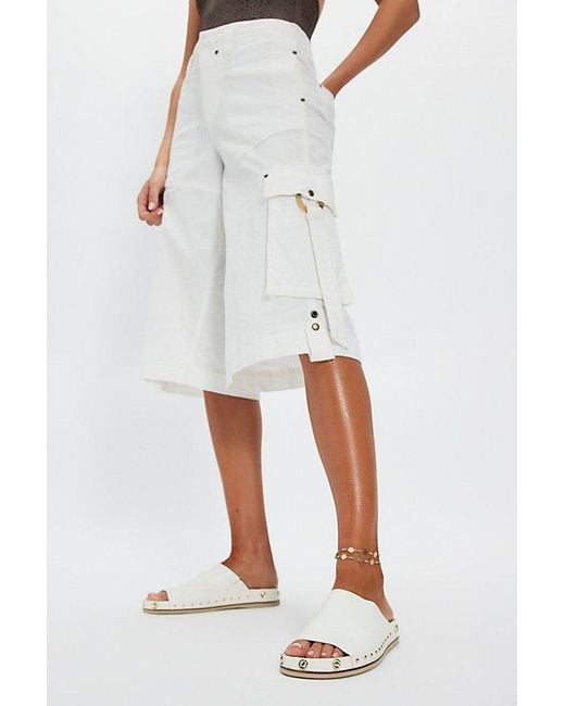 Kelsi Dagger Brooklyn White Shaia Studded Slip-On Sandals
