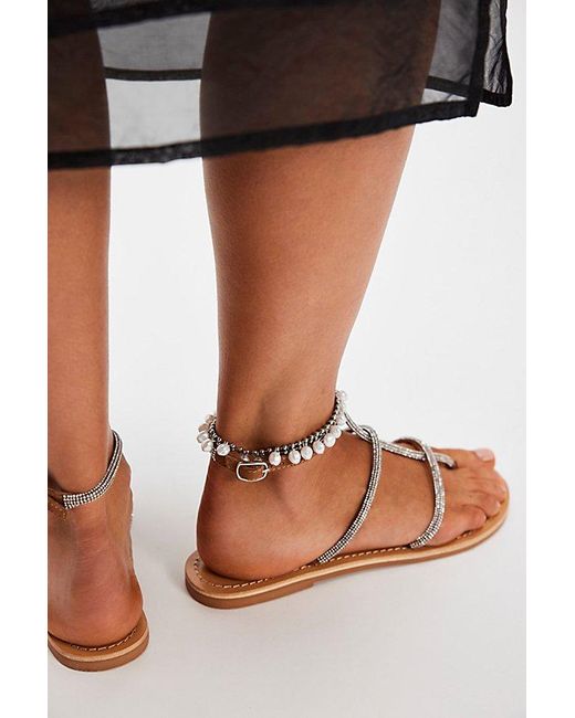 Free People Metallic Shore Nights Strappy Sandals