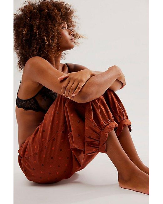 Intimately By Free People Red Sunday Morning Lounge Trousers