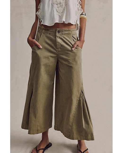 Free People Natural Two Step Crop Chino Pants