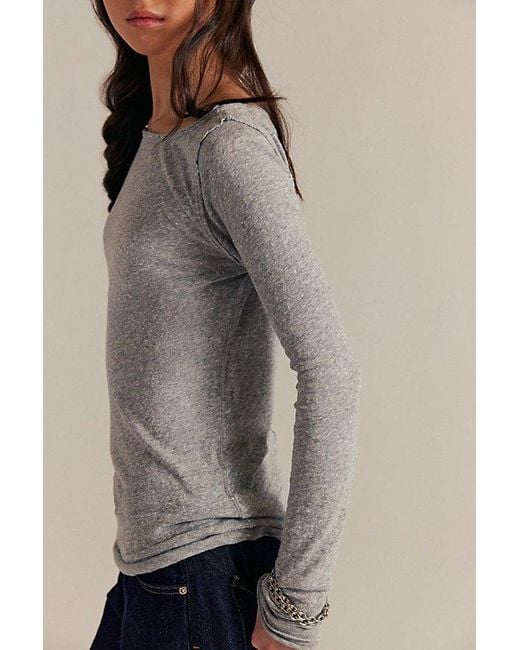Free People Gray Most Loved Long Sleeve