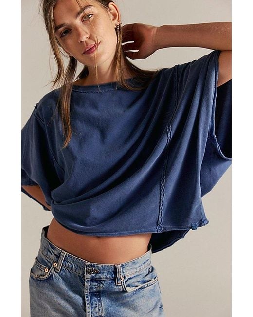 Free People Blue Next Level Tee