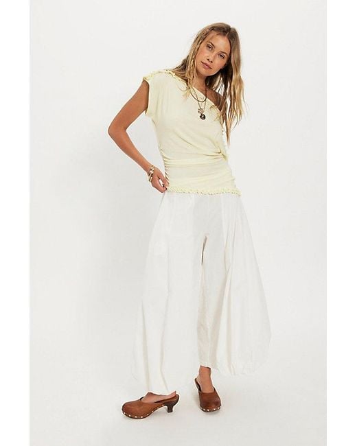 Free People Natural Riley Off-The-Shoulder Knit Top
