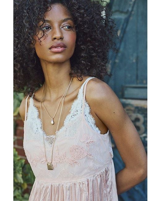 Intimately By Free People Gray Table For Two Midi Slip Dress By